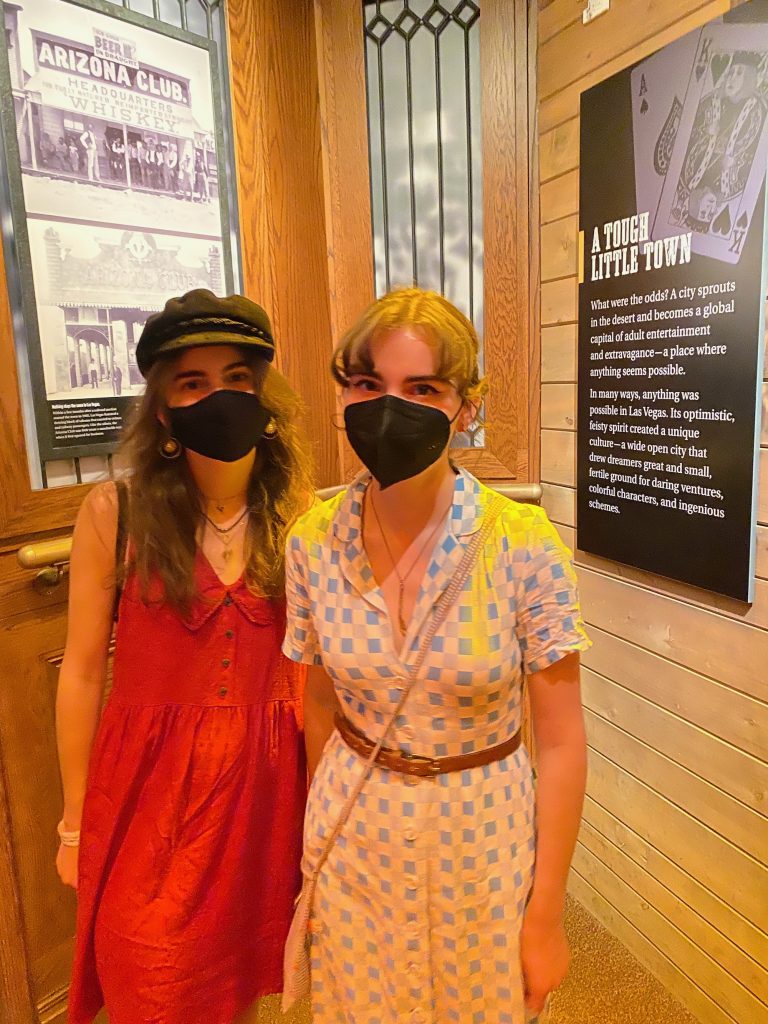 Aubrey and Alyssa in the mob museum